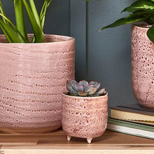 Load image into Gallery viewer, Pale Pink Reactive Glazed Plant Pots
