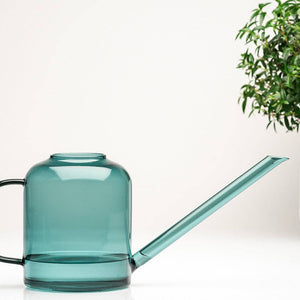 Teal Glass Watering Can - 0.8L