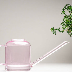 Pink Glass Watering Can - 0.8L