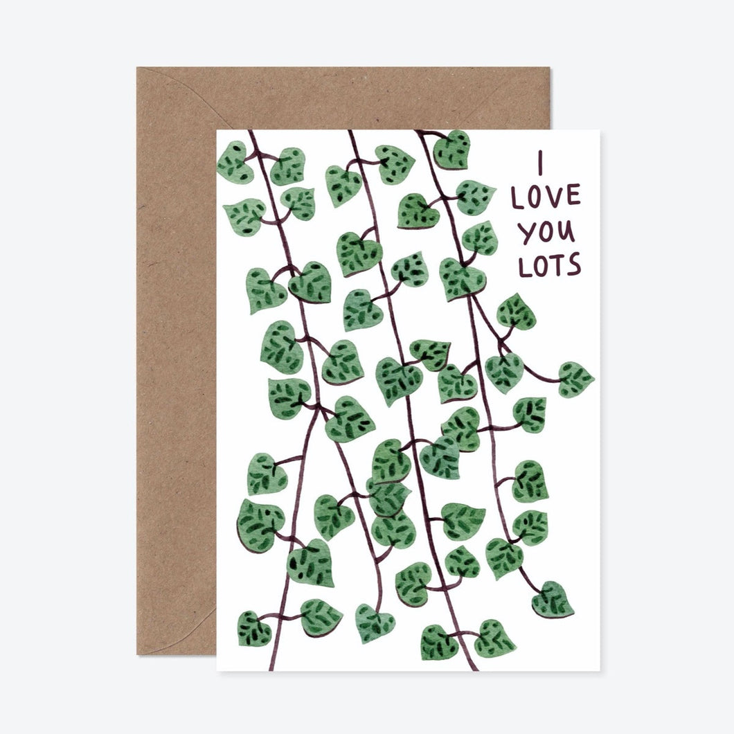 Katrina Sophia Love You Lots String Of Hearts Card