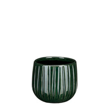 Load image into Gallery viewer, Dark Green Ribble Plant Pots - *Local Delivery or Local Pick Up Only*
