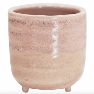 Pale Pink Reactive Glazed Plant Pots