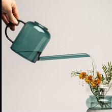 Load image into Gallery viewer, Teal Glass Watering Can - 0.8L
