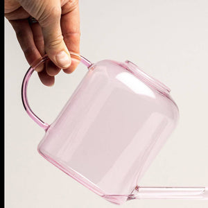 Pink Glass Watering Can - 0.8L