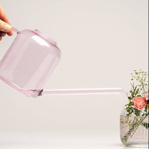 Pink Glass Watering Can - 0.8L