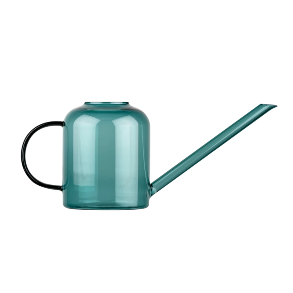 Teal Glass Watering Can - 0.8L